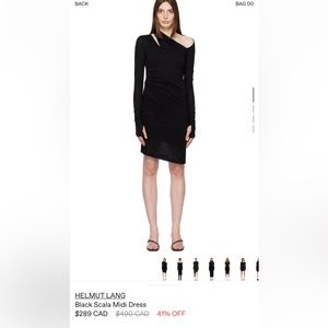 Helmut Lang Assymmetrical dress